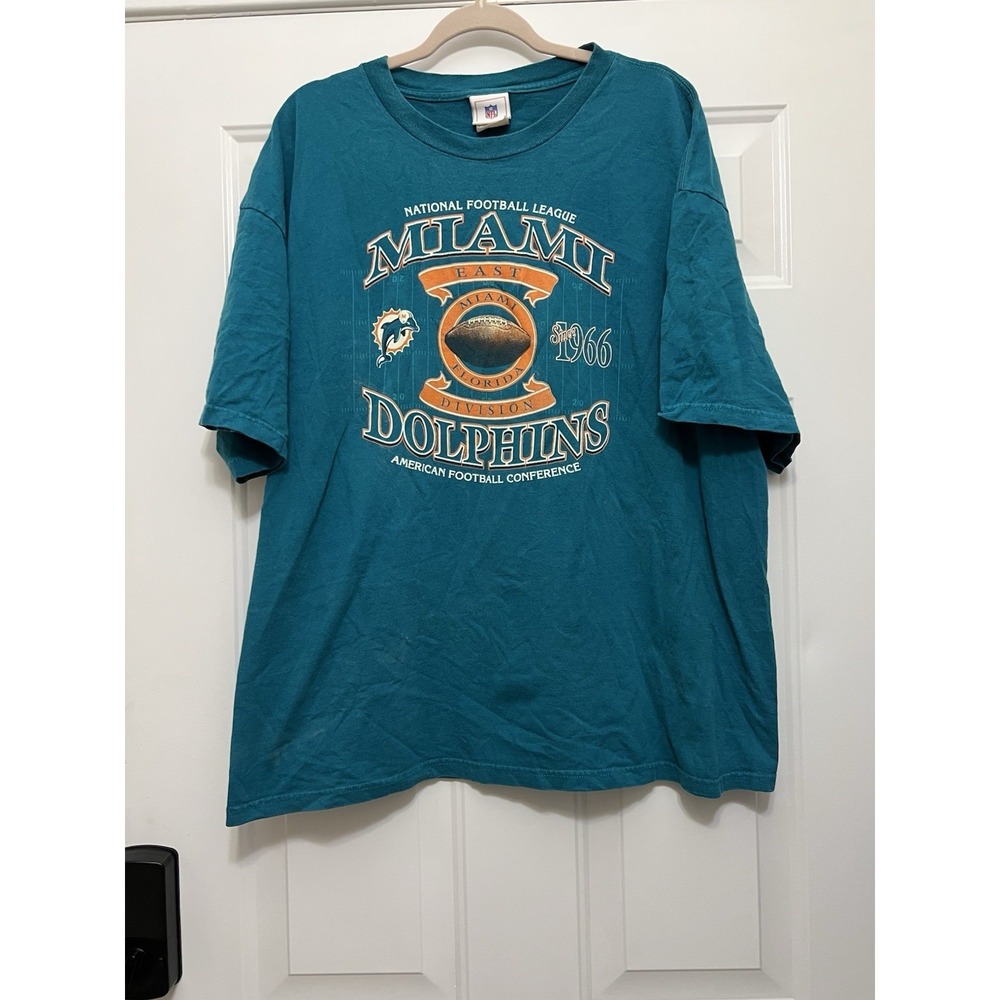 VTG Miami Dolphins T-Shirt NFL Football Made USA XL